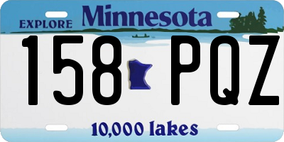 MN license plate 158PQZ