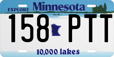 MN license plate 158PTT