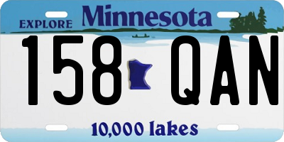 MN license plate 158QAN