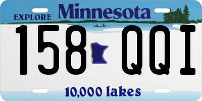 MN license plate 158QQI