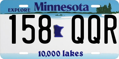 MN license plate 158QQR