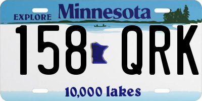 MN license plate 158QRK