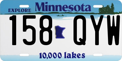 MN license plate 158QYW