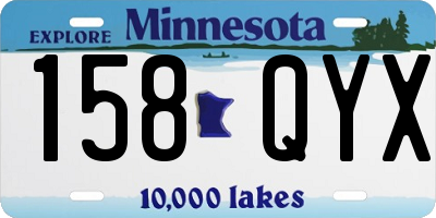 MN license plate 158QYX
