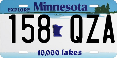 MN license plate 158QZA