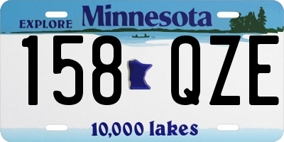 MN license plate 158QZE