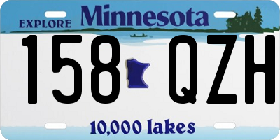 MN license plate 158QZH