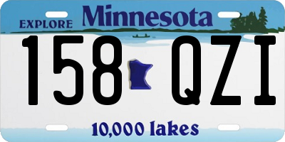 MN license plate 158QZI