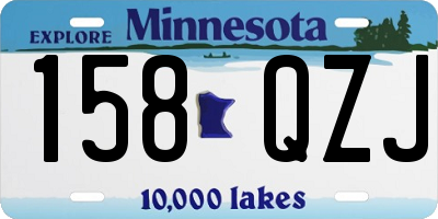 MN license plate 158QZJ