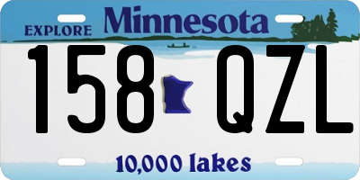 MN license plate 158QZL