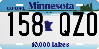 MN license plate 158QZO
