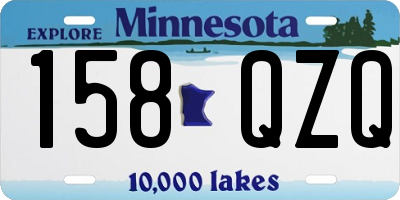 MN license plate 158QZQ