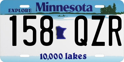 MN license plate 158QZR