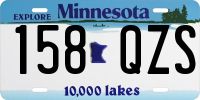MN license plate 158QZS