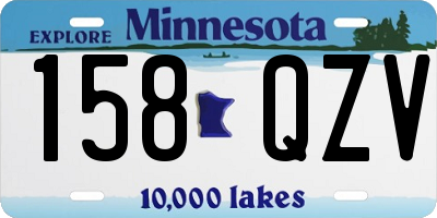 MN license plate 158QZV