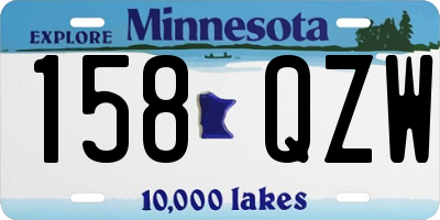 MN license plate 158QZW
