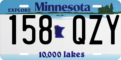 MN license plate 158QZY