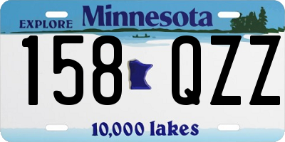 MN license plate 158QZZ