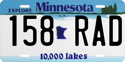 MN license plate 158RAD