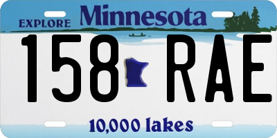 MN license plate 158RAE