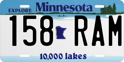 MN license plate 158RAM