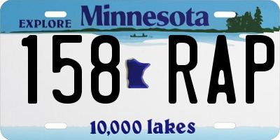 MN license plate 158RAP