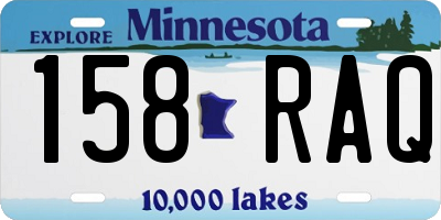 MN license plate 158RAQ