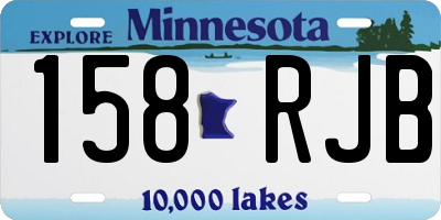 MN license plate 158RJB