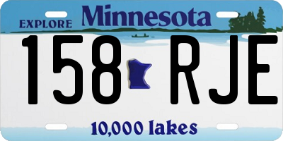 MN license plate 158RJE