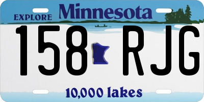 MN license plate 158RJG
