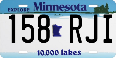 MN license plate 158RJI