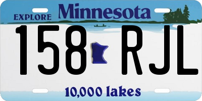 MN license plate 158RJL