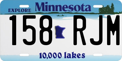 MN license plate 158RJM