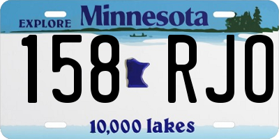 MN license plate 158RJO