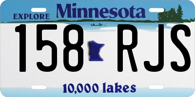 MN license plate 158RJS