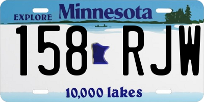 MN license plate 158RJW
