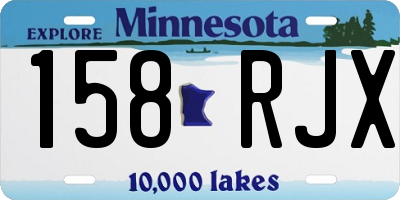 MN license plate 158RJX