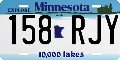 MN license plate 158RJY