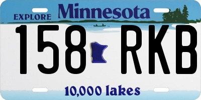 MN license plate 158RKB