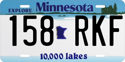 MN license plate 158RKF