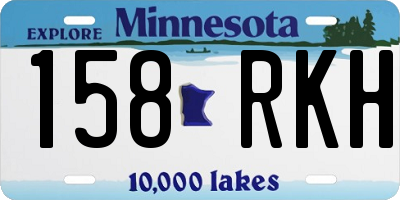 MN license plate 158RKH