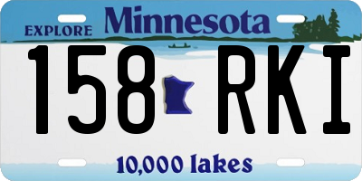 MN license plate 158RKI