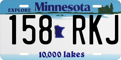 MN license plate 158RKJ