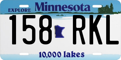 MN license plate 158RKL