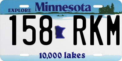 MN license plate 158RKM