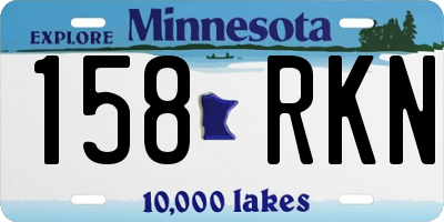 MN license plate 158RKN