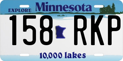 MN license plate 158RKP