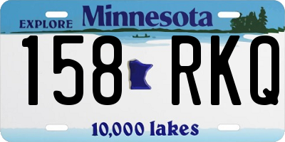 MN license plate 158RKQ