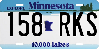MN license plate 158RKS