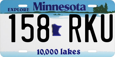 MN license plate 158RKU